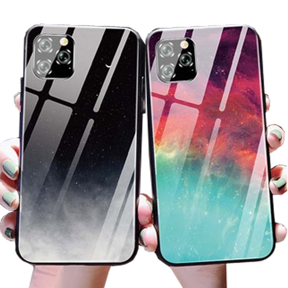 2020 New Ultra Thin Painted Process Tempered Glass Material Cell Phone Case