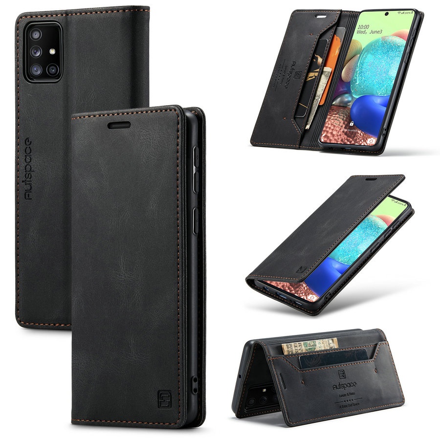 2021 New Trending for Samsung S21 A71 A 71 A70s Case RFID Mobile Phones Ultra Thin Authentic Leather Case for Huawei PSmart 2021
