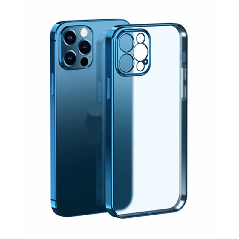 Ultra thin lens protection phone cover transparent electroplating phone case for iphone 13