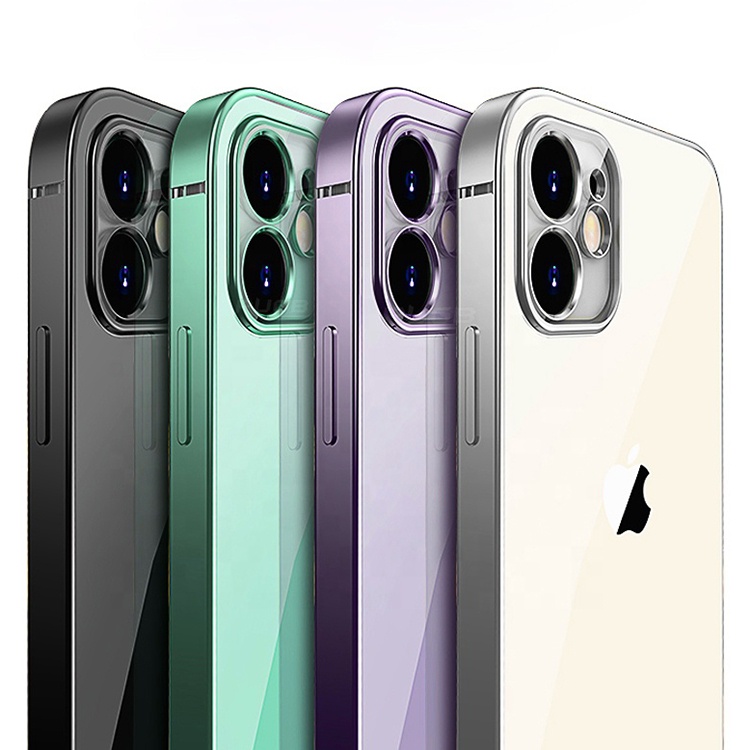 For iPhone 13 Clear Case, Luxury Plating Ultra Thin for iPhone XR XS 11 13 Pro Max Phone Cover for iPhone 12 Pro Max Case