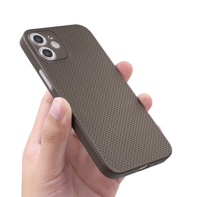 The new iPhone12 heat dissipation and breathable mesh small hole mobile phone case is suitable for Apple 12 light and thin mobil