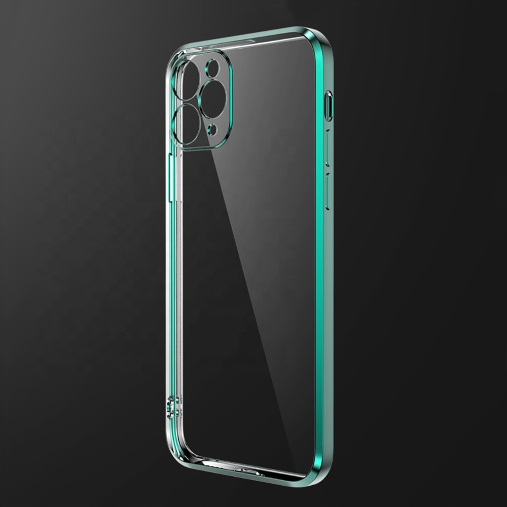 Plating Clear Phone Case Camera Protector Soft Ultra Thin TPU Case For iPhone 11 Pro Max