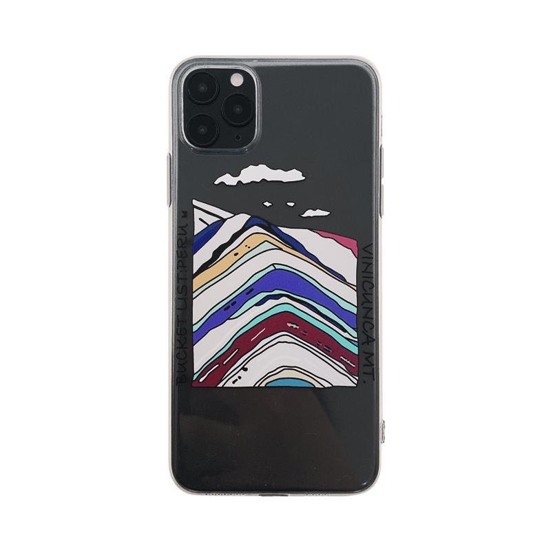 Abstract Mountains Thin TPU Mobile Phone Case For APPLE Iphone 7 8 Plus SE2020  X XS XR 11 PRO MAX  Clear Casing Soft Cover