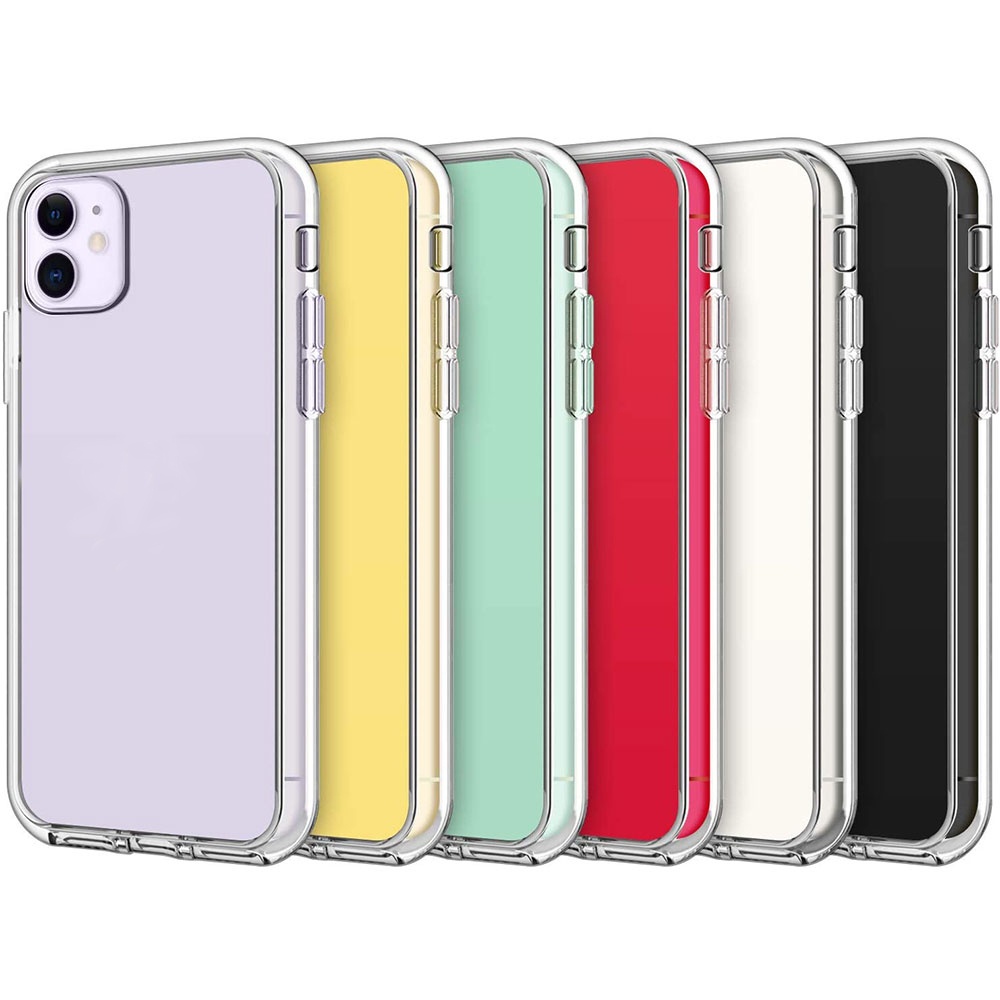For Iphone 12 Case Shockproof,Thin Transparent Crystal Clear Acrylic Bumper Phone Case Back Cover For Iphone 11 12 Pro Max