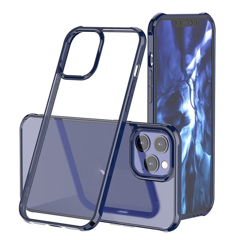Ultra thin 4 corner mobile cover acrylic transparent phone case for iPhone 13 pro Protective case for iPhone 13 pro max
