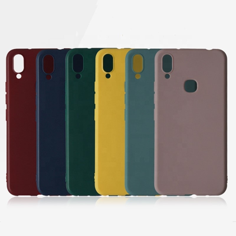 Candy Solid Color Ultra Thin Soft Tpu Matte Mobile Cell Phone Back Cover Case For Vivo Cell Phone Models