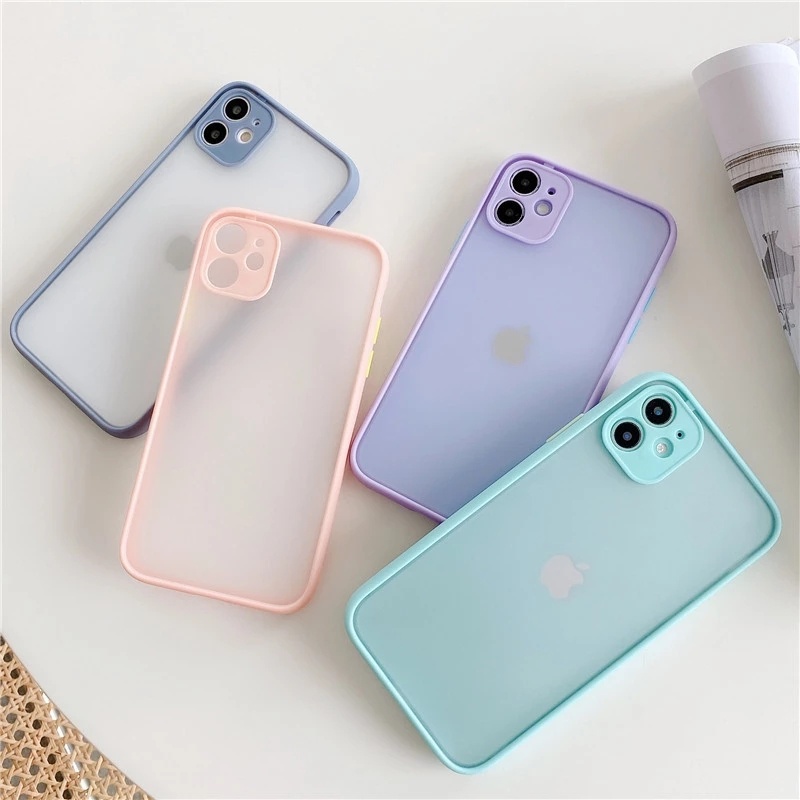 Free Shipping Phone Case for iPhone 13 Bags Skin Feel Silicone Shockproof Matte Clear Frosted Cover for iPhone 12 Pro Max Case