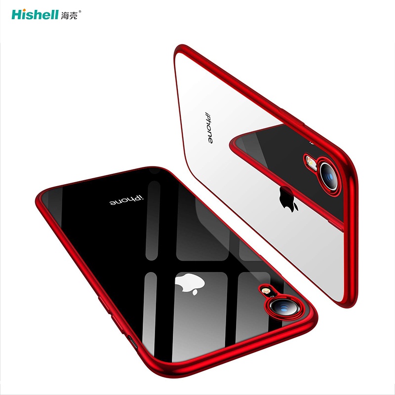 Hot Selling Thin Red  Electroplate Phone Case For Iphone  XR