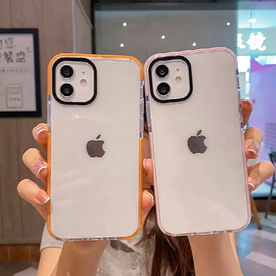 Full Protection Two-Color TPU Phone Case For iPhone 13 11 12 Pro Max Mini X XS XR 7 8 Plus Ultra Thin Clear Soft Cover