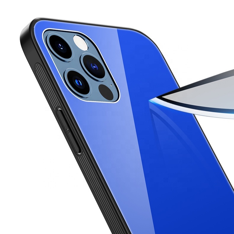 2021 shockproof anti-scratch transparent thin clear TPU tempered glass mobile cover scratch resistance phone case for iPhone 12