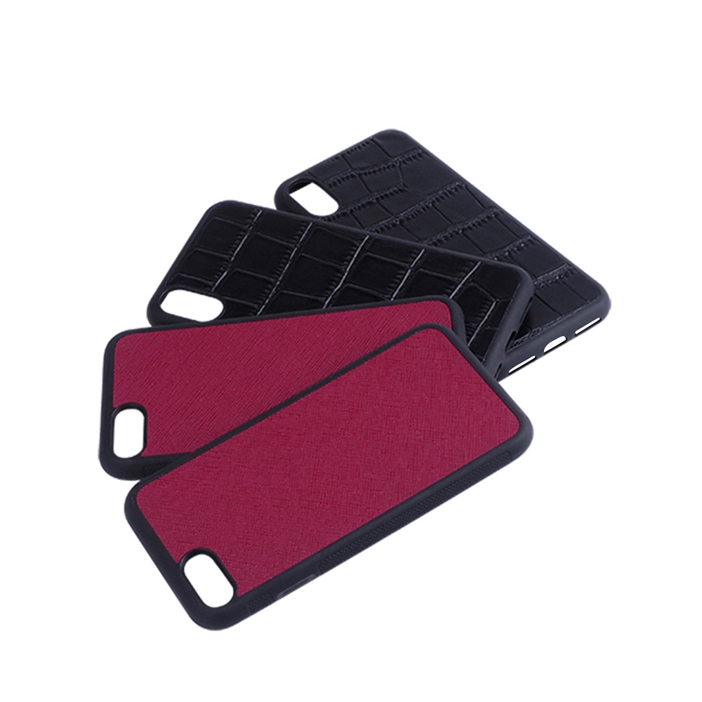 High level Ultra-Thin Soft TPU+PC+Leather Backing Phone cover cellphone case with factory price for iPhone