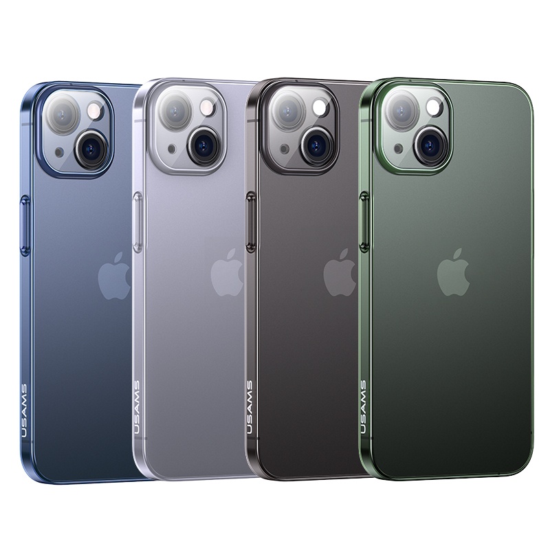 USAMS BH776 Ultra Thin Translucent Matte Colourful Ultra Thin Slim Soft PP Phone Case for iPhone 13