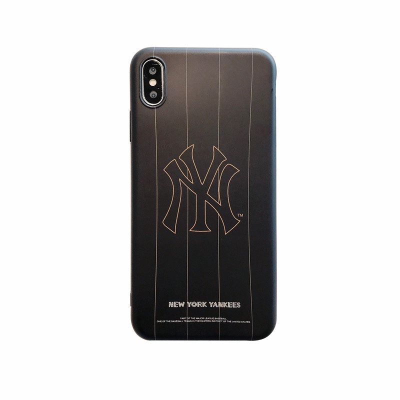 Famous Brand MLB Yankees Shockproof Thin IMD Silicone Soft Phone Case Cover for iPhone 11 Pro Max X/XS Max Cover For iPhone SE2