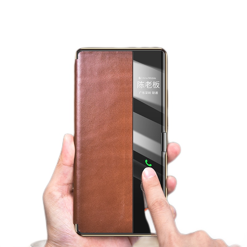 Restoring ancient ways Flip Cover thin Smart Window Leather Mobile Phone case For Huawei Mate 40