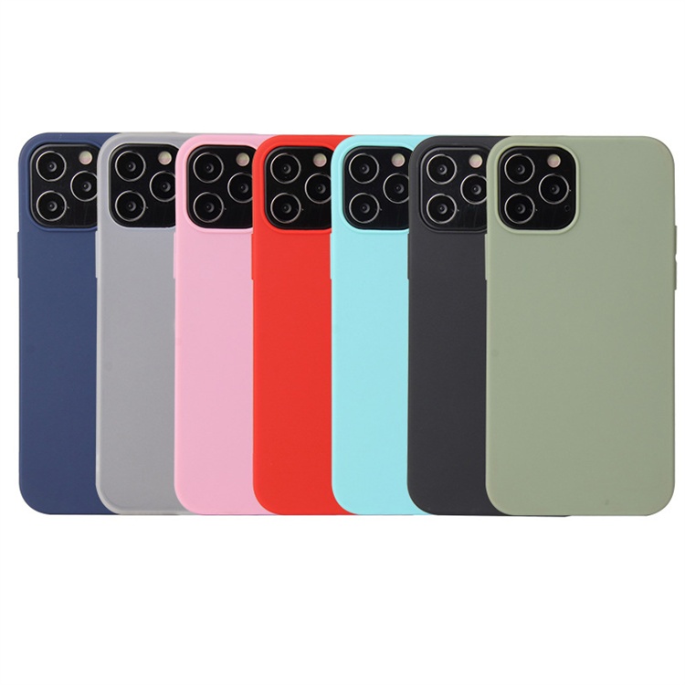 2021 Ultra Slim Fit Candy Color Matte Skin Soft Thin TPU Silicone Cell Phone Case For iPhone 12 13 Pro XS Max