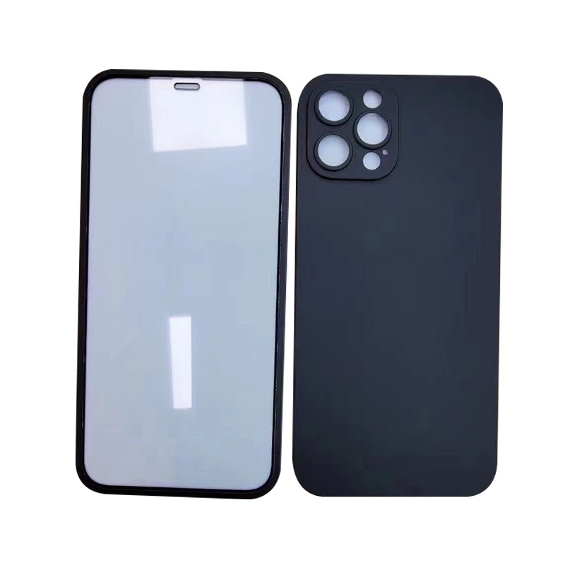 2022 New 2 in 1 Ultra Thin 360 Silicone Phone Case With Screen Protector For iPhone 11 12 13Pro Max Shockproof Mobile Phone Case
