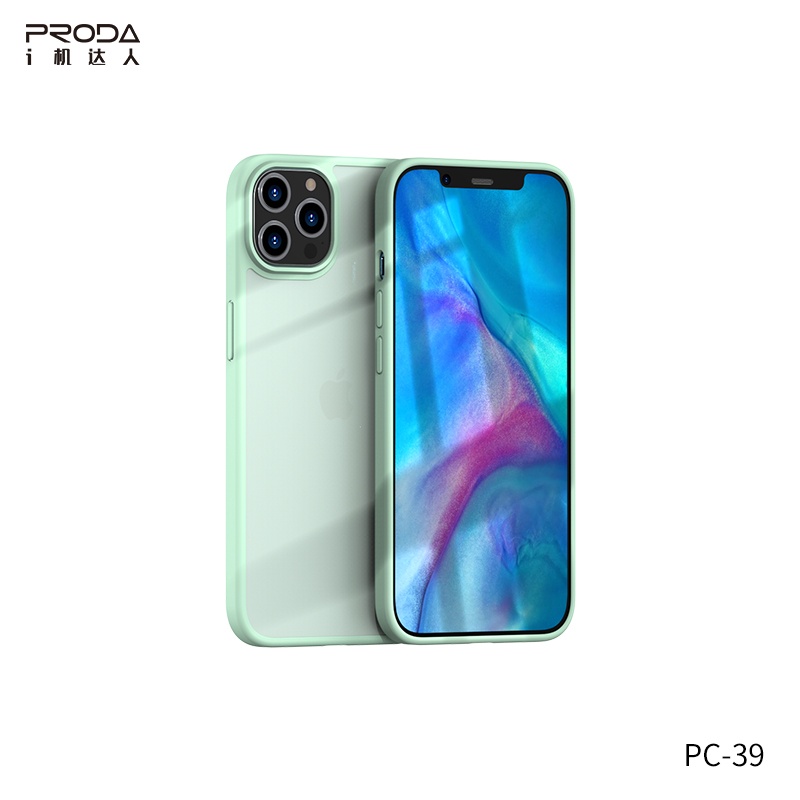 PRODA Colorful Ultra Thin Phone Case For iPhone  11 12 13 Pro X Xs Xr Max 6 7 8 Plus 0.38MM Anti-finger Phone Bags