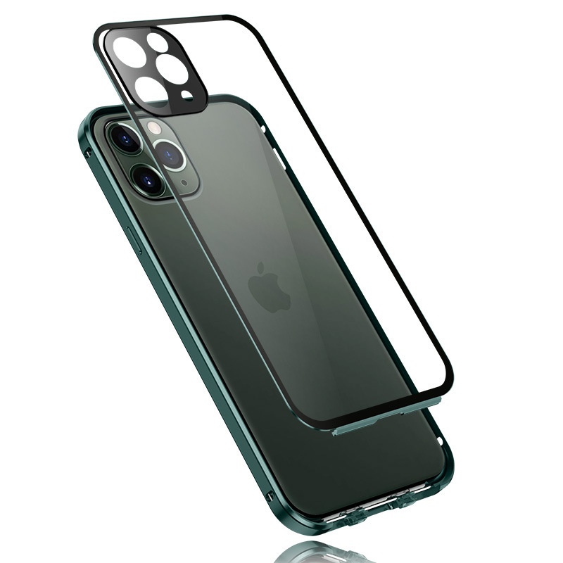 ApplicableiPhone12/11Double-sided magnetic king phone case Apple12promaxUltra-thin glass protective cover