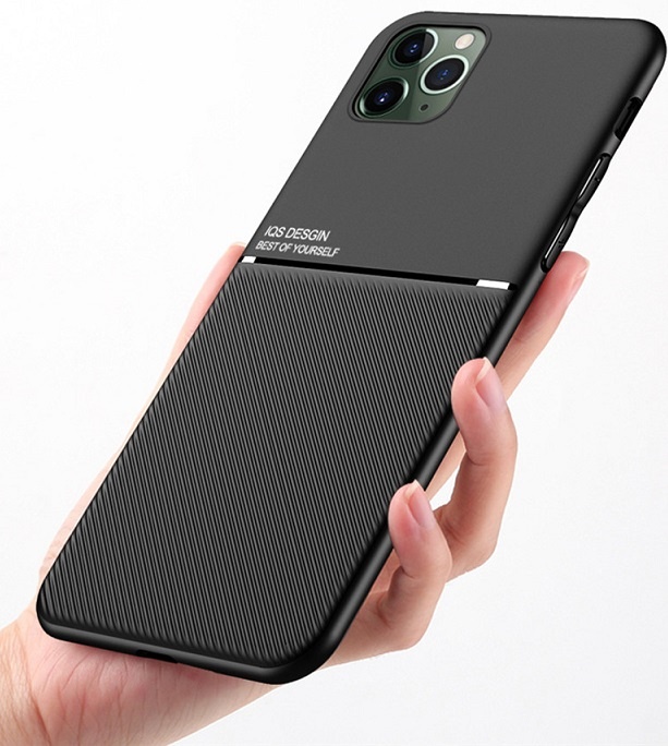 Business Luxury Special thin Leather Magnetic Car Plate Back Cover Phone Case For Phone 11 12 pro max  X Xs max XR