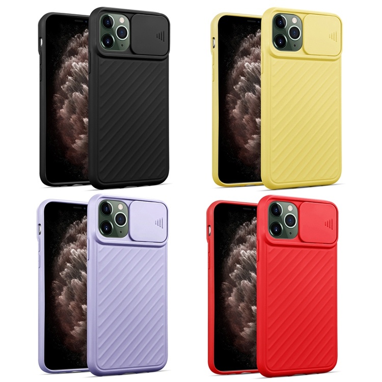 Wholesale Slide Door Camera Lens Protector Thin Soft TPU Shockproof Camshield Phone Case for iPhone 11 Pro Max SE