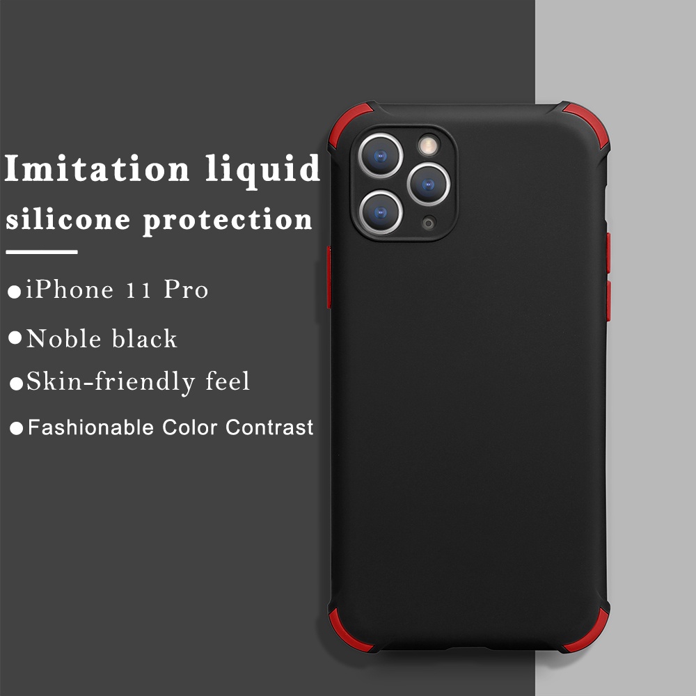 Four Corner Fall Prevention Phone Cases For iPhone 11 12 Pro Max 12 mini X XR XS Max 6 7 8 Plus Silicone Soft Back Cover