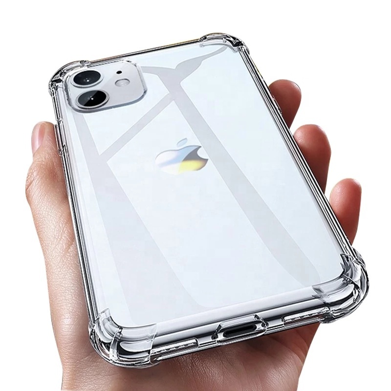 Quality 1.5mm Thin Transparent Crystal Clear Tpu Bumper Shockproof Full Mobile Cover for Iphone 11 12 13 Pro Max Phone Case