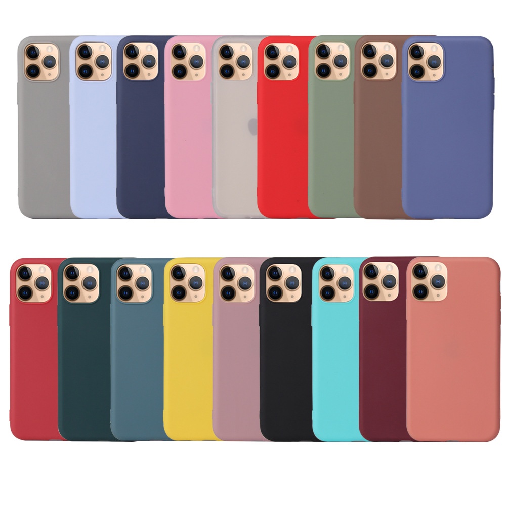 Hotsale soft Shockproof Thin Anti-knock Candy Color premium Silicon3 tpu mobile cell phone case