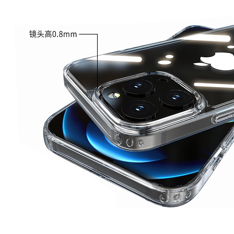 2021 Clear Ultra Thin Soft TPU +PC Shockproof Case For iPhone 13 12 Pro Max Transparent Phone Case Mobile Covers