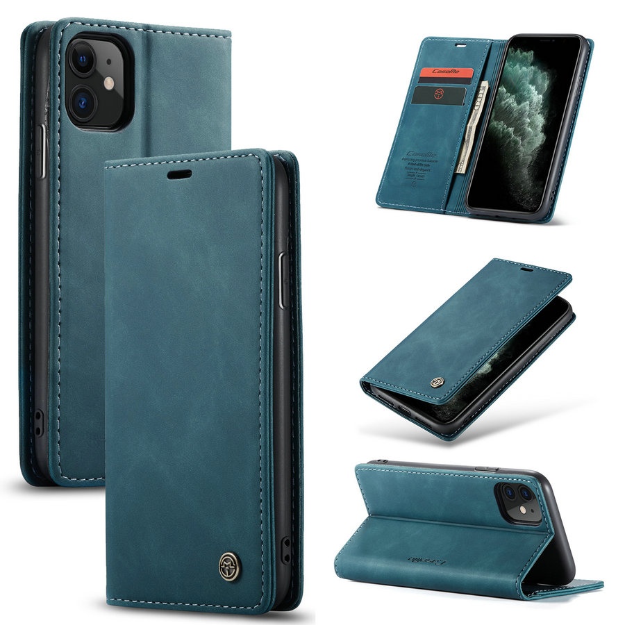 CaseMe Luxury Vintage Leather Wallet Case For iphone 11 Magnet Flip Leather Phone Case With Card Slots Max For iPhone 11 12 Pro