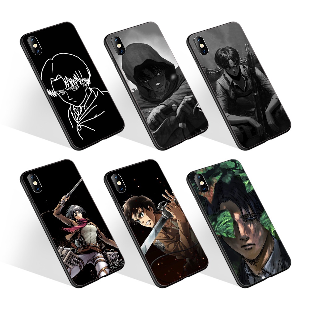 Thin and light phone cover for samsung Note 20 Ultra Attack On Titan Levi Ackerman Anime TPU phone case for iphone11 12 pro max