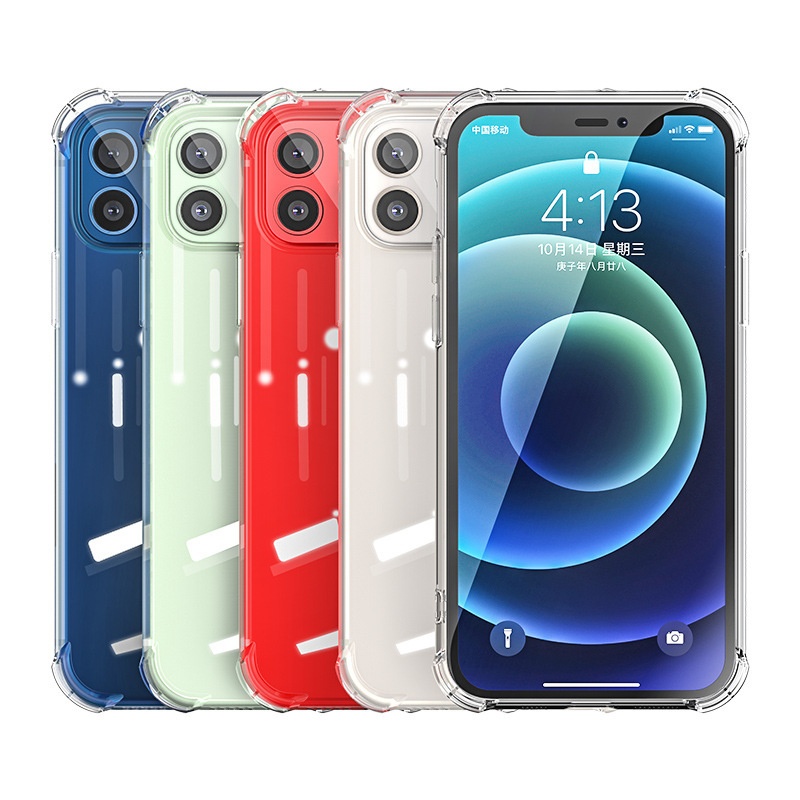luxury Four drop Clear Thin anti-fall airbag TPU Soft mobile phone case For iPhone x xs 11 12 13 pro max cases