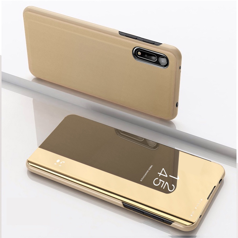 Smart Awake Sleep Case for Xiaomi 11T Pro Flip Clear View Translucent Standing Cover Mirror Plating Holder Full Body Case