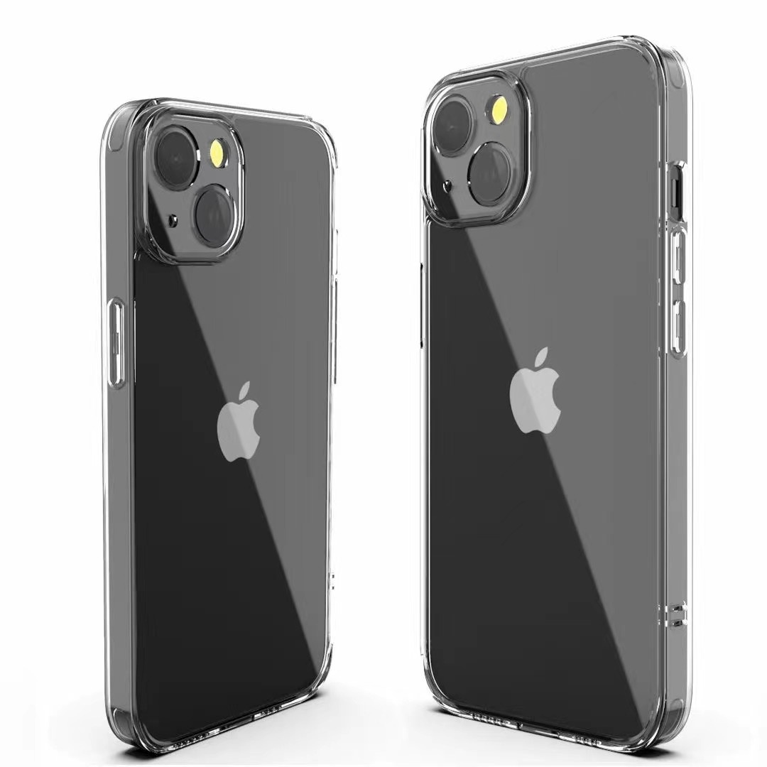 2021 Clear Mobile Phone Accessories Anti-yellowing TPU+Back Tempered Glass Phone Case for iPhone 11 12 13 mini Pro max