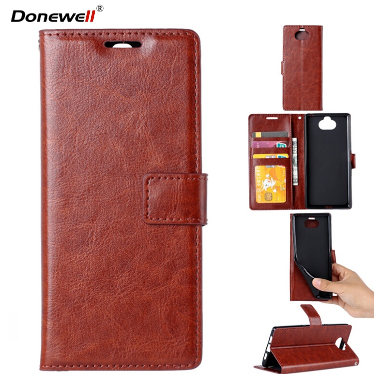 Wholesale pu leather material with credit card slot cash holder wallet flip phone case for iphone
