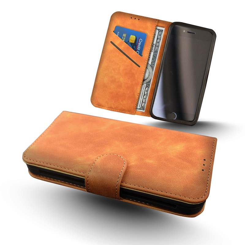 2019 Hot selling universal 5.5 in wallet PU leather mobile phone case for cellphone