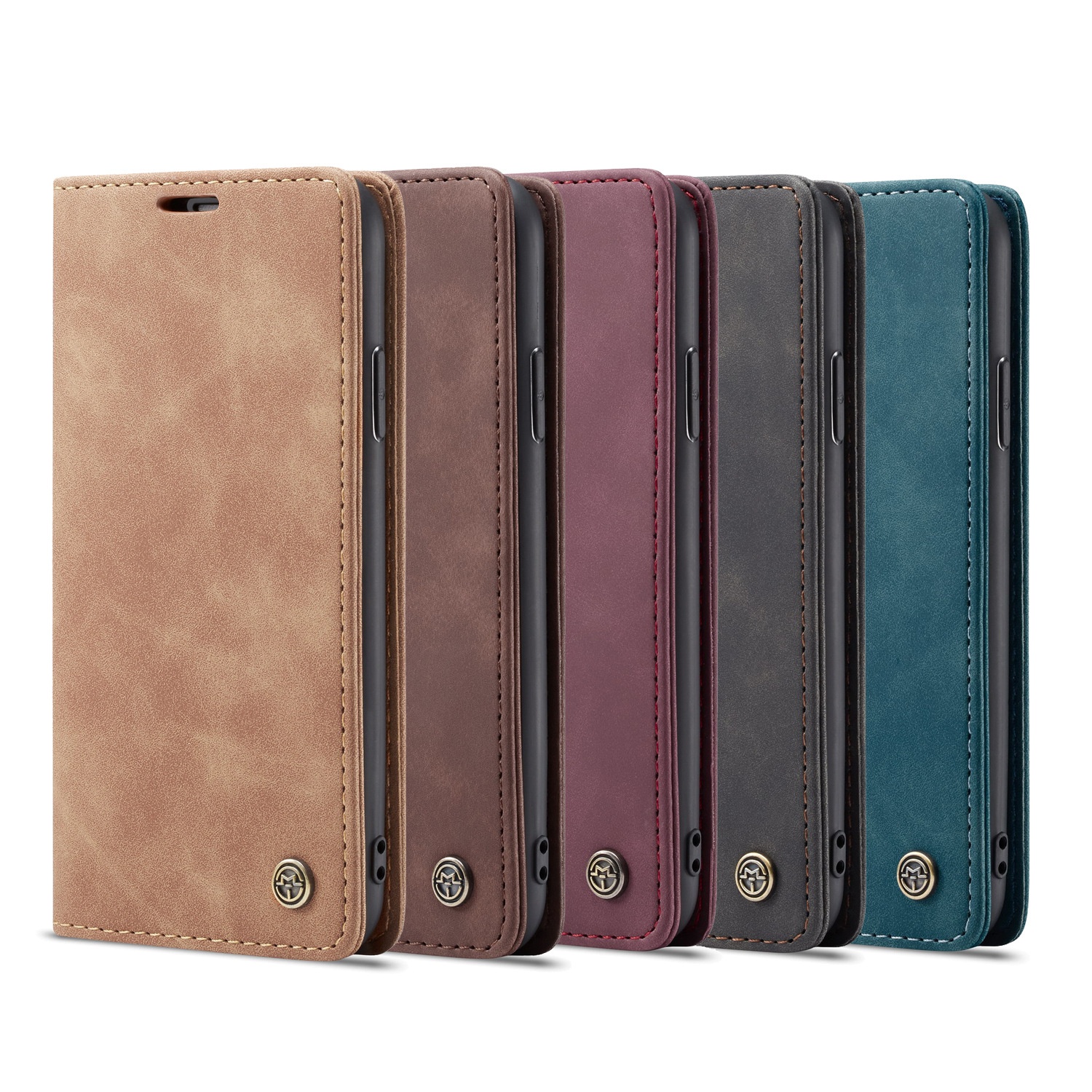retro phone for iphone 12 pro 11 X XS XR magnetic card wallet stand cover for iPhone luxury PU leather flip wallet phone case