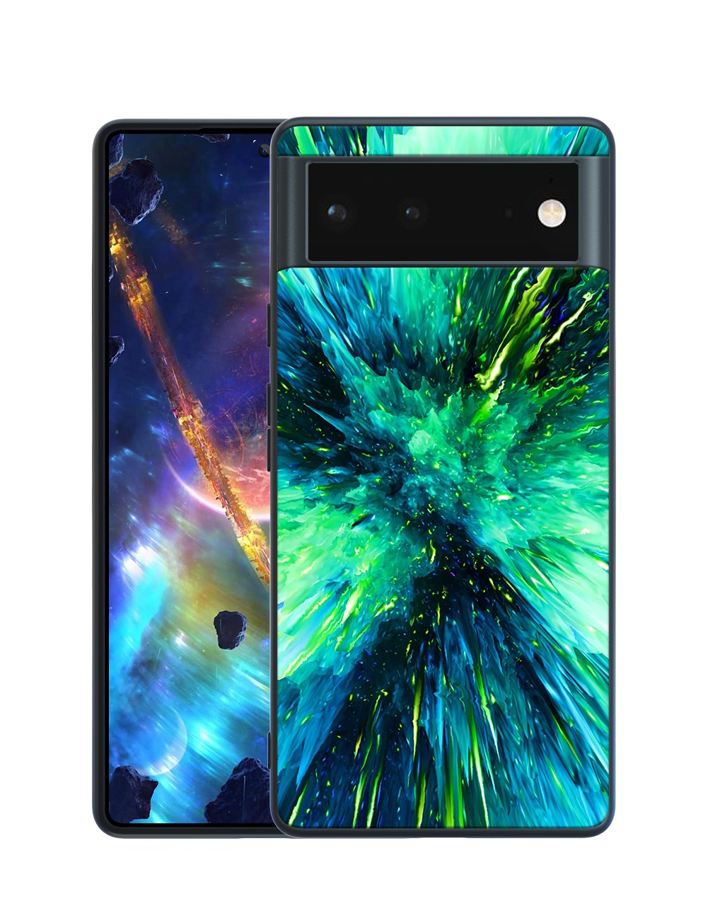 NX Case Shockproof Luminous Phone Cases for Google Pixel 6 Splash Painting Phone Covers for Google Pixel 6