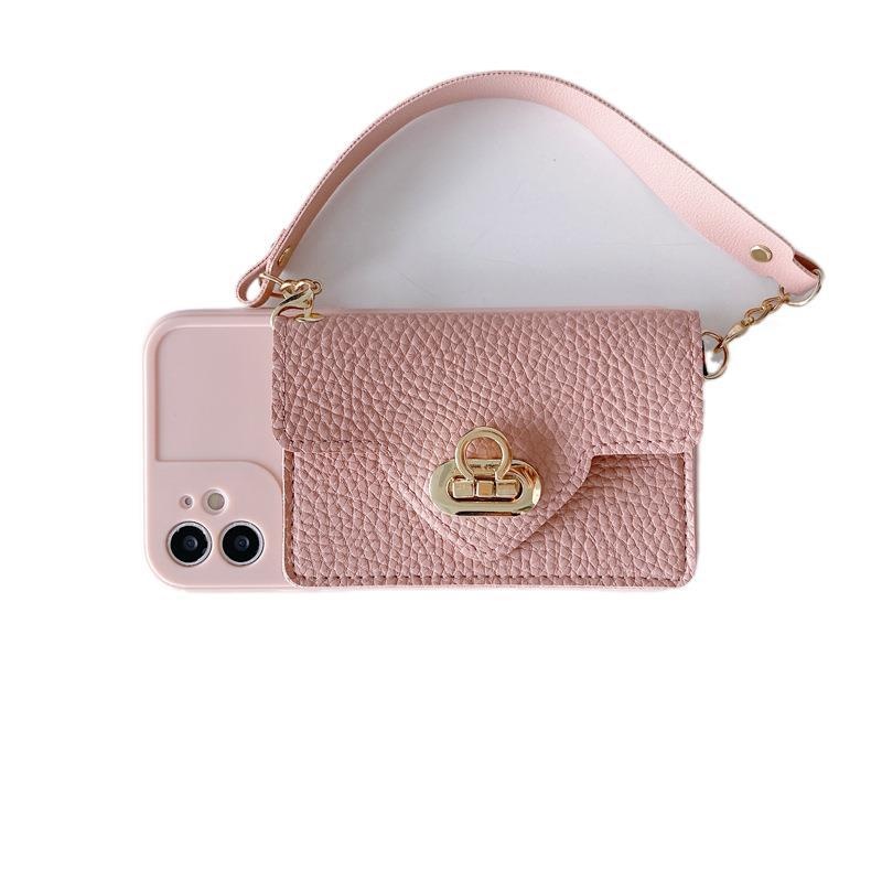 PU Wrist Chains Phone Case for Iphone 13 Series Girlish Phone Bag Soft Case