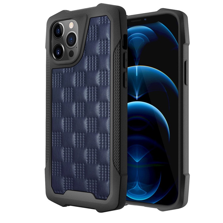PU leather slim lightweight shockproof anti scratch cell phone case back cover for iPhone 13 pro