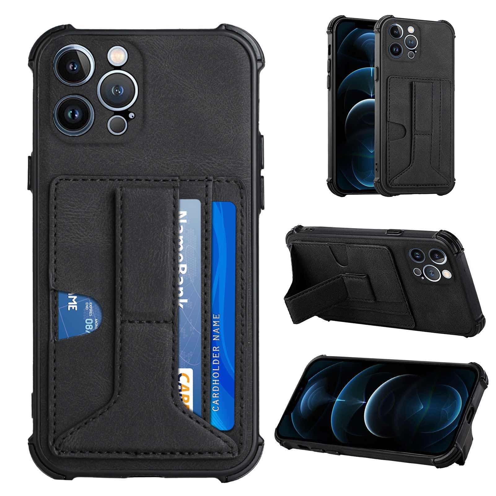 PU Wallet Card Holder Phone Case For Iphone 13promax 12mini 11promax  XR Back Cover