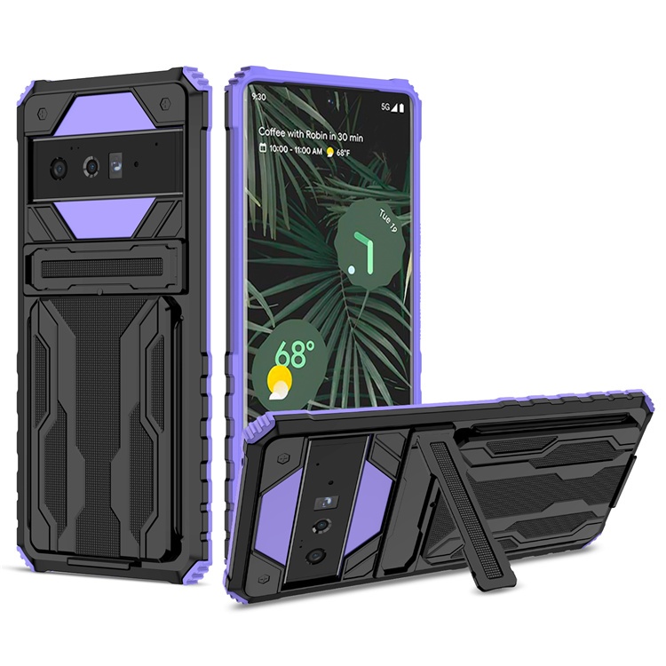 Mobile Phone Bags drop proof pc tpu credit card holder phone case for Google Pixel 6 Pro case kickstand
