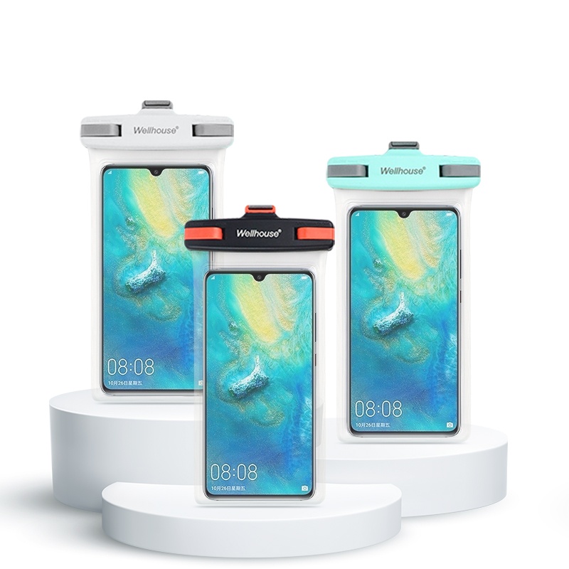 Universal Waterproof Case,Waterproof Cell  Phone Pouch Compatible for iPhone Samsung IPX8 Cellphone Dry Bag phone lanyard