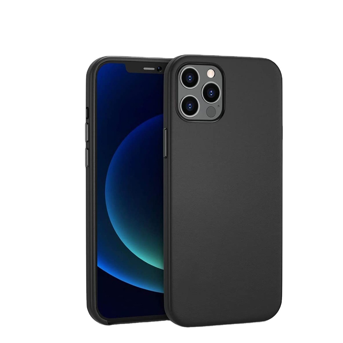 Zhike Fundas Para Celulares Matte Men Customizable High Quality Hard Brown Black PU Luxury Leather 12 for Men Phone Case
