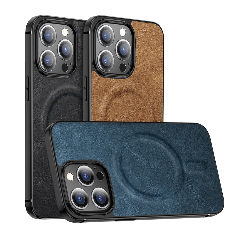 Fashion Wireless Charger PU Leather Handphone Case For iPhone 13 Pro Max Phone Cover Fundas Coque Casing Housing Shell Para Sets