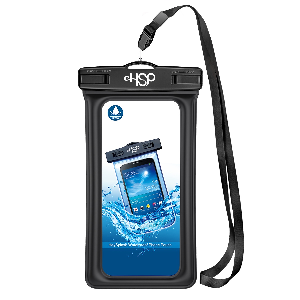 MoKo Floating Waterproof Phone Pouch, Floatable Phone Case Dry Bag with Lanyard Armband Compatible up to 6.5 inch