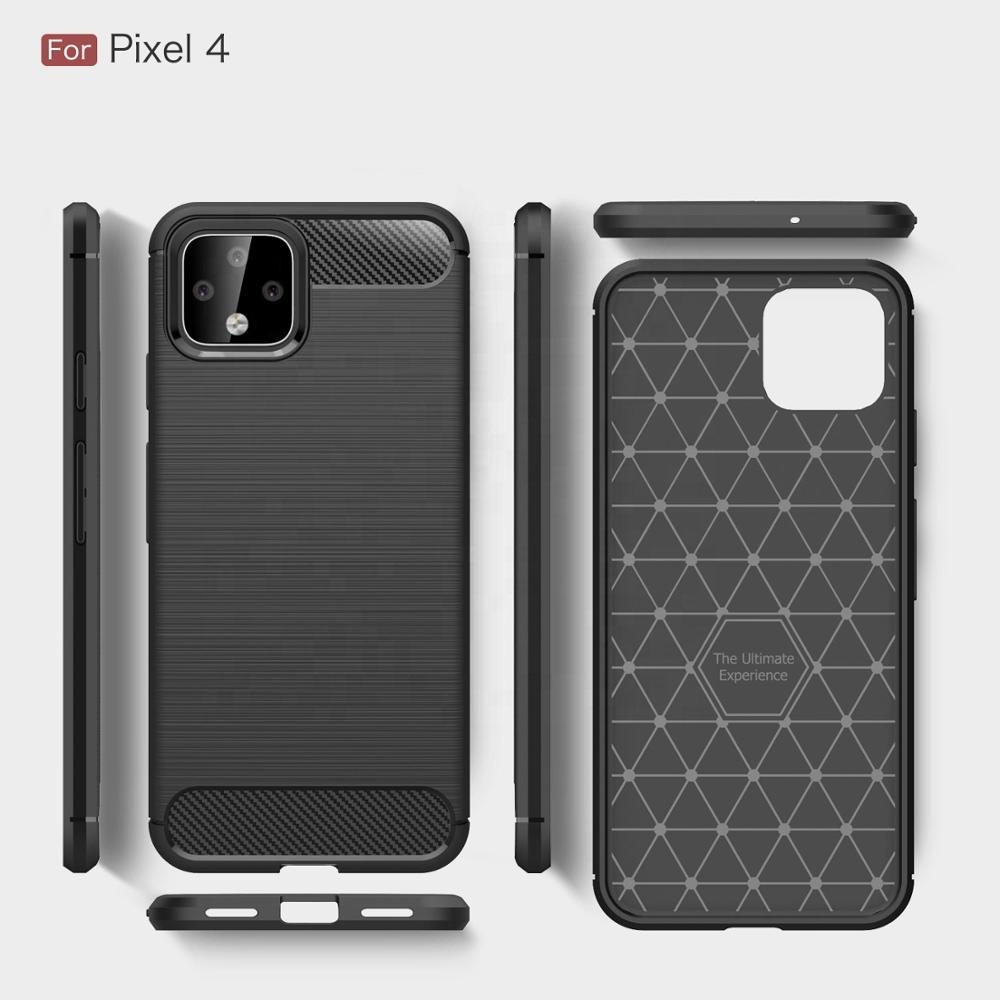 Amazon hot sale tpu drop resistant carbon fiber mobile phone case for Google Pixel 4