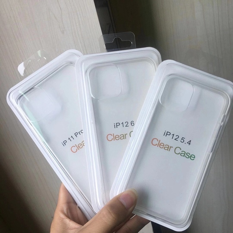 2mm thicken soft tpu transparent clear phone cover for iphone 13 12 pro max 6.7 6.1 5.4 case back cover phone case packaging