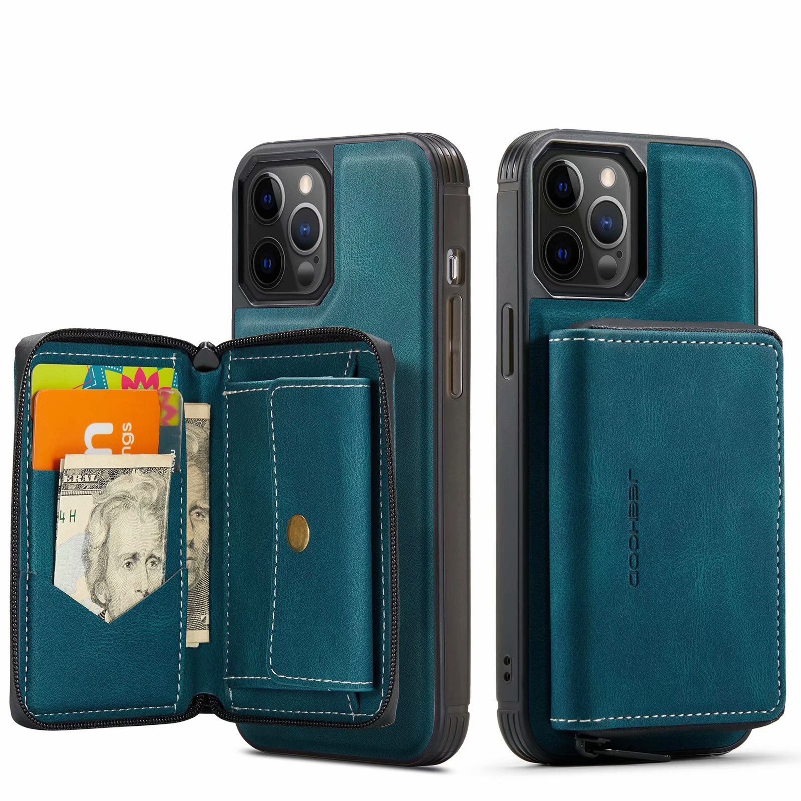 for iPhone 13 pro max 8 plus XS max Xr Man Women Card Holder Case Business Magnetic Custom Card Pack Wallet Leather Phone Case