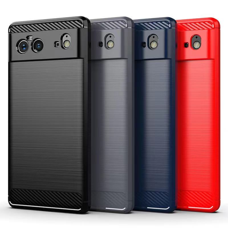 Brushed Surface Soft Tpu Carbon Fiber Mobile Cell Phone Case For Google Pixel 6