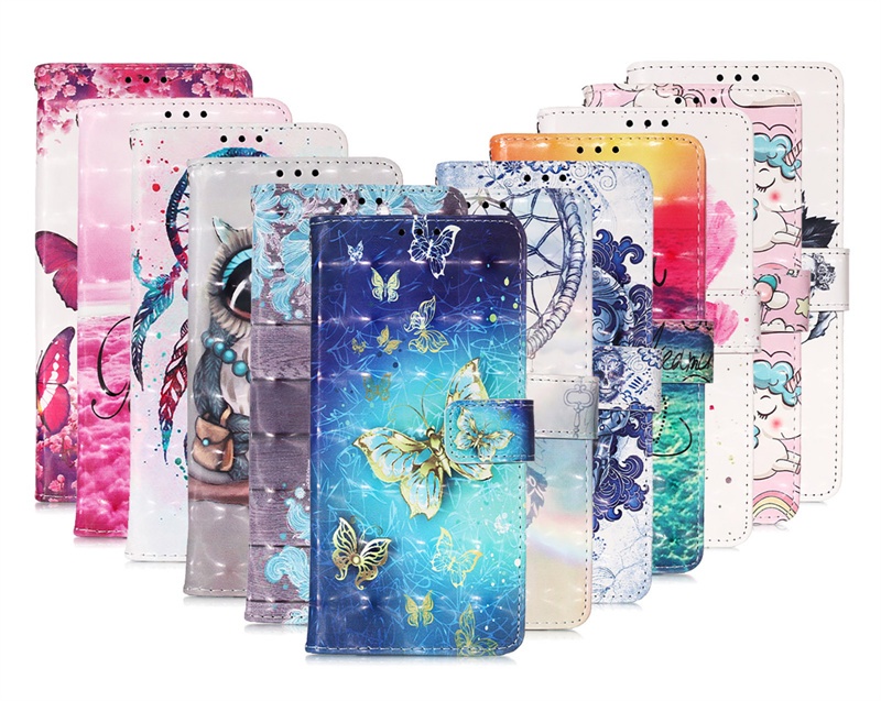 Luxury 3D Flower PU Leather Phone Cases For iPhone 13 12 11 Pro Max Flip Wallet Cell Phone Cover Protective Bag